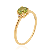 Peridot Ring with diamond model R11918